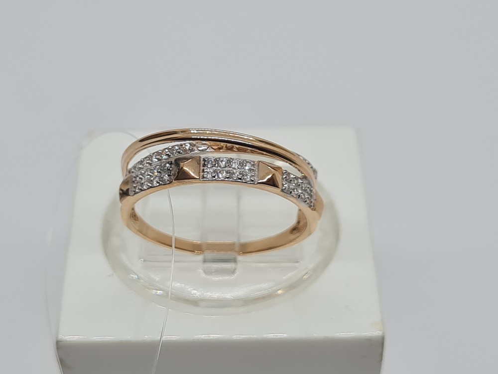 КОЛЬЦО С КАМНЯМИ (Au 585)