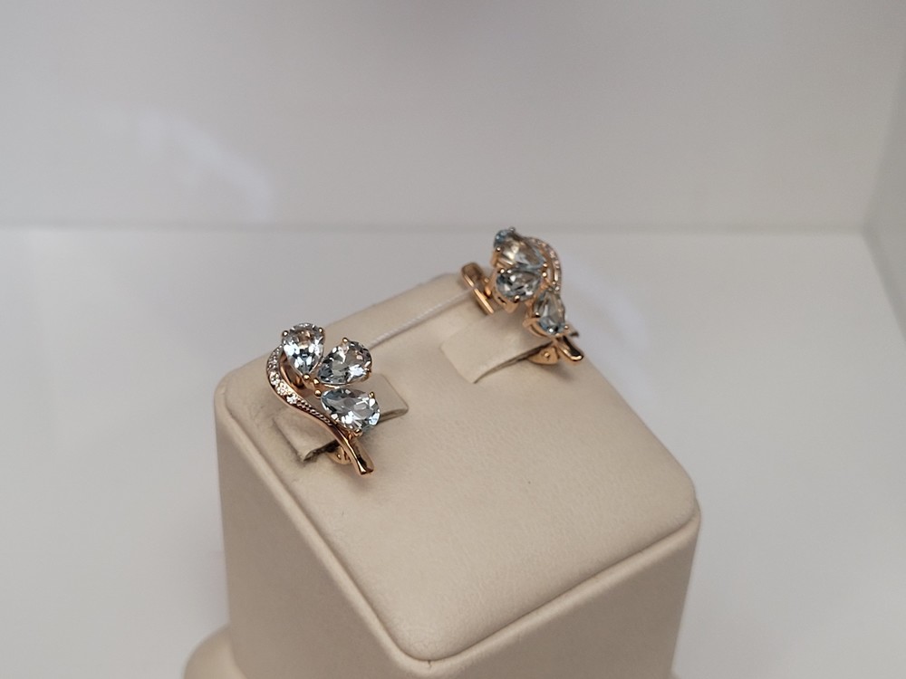 СЕРЬГИ С КАМНЯМИ (Au 585)