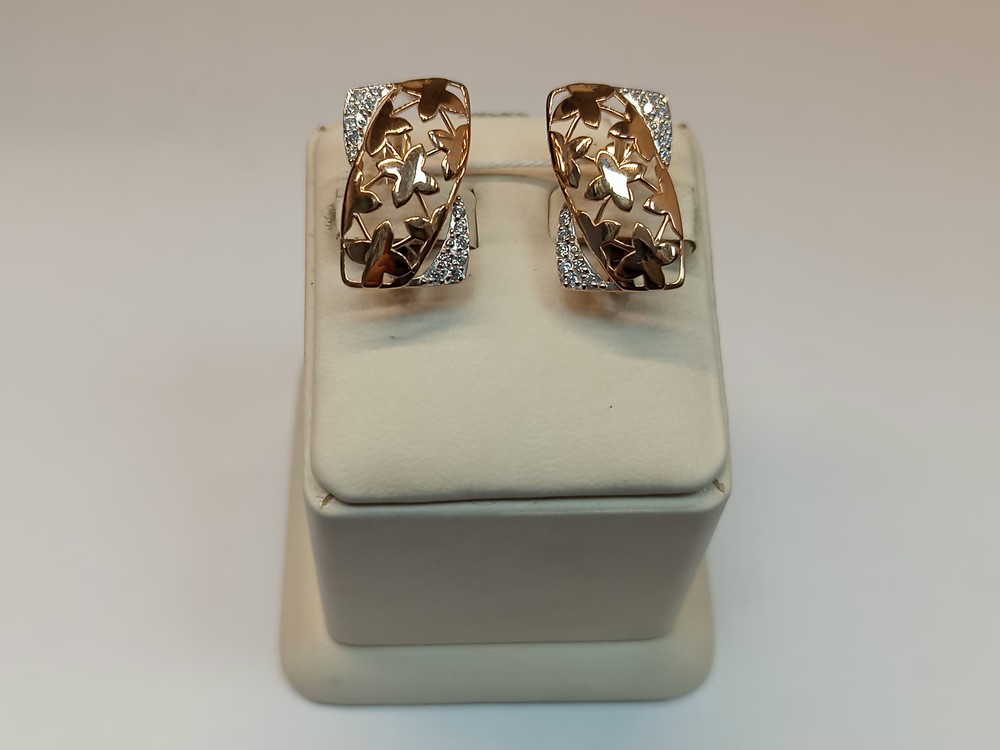 СКМИ585 СЕРЬГИ С КАМНЯМИ (Au 585)