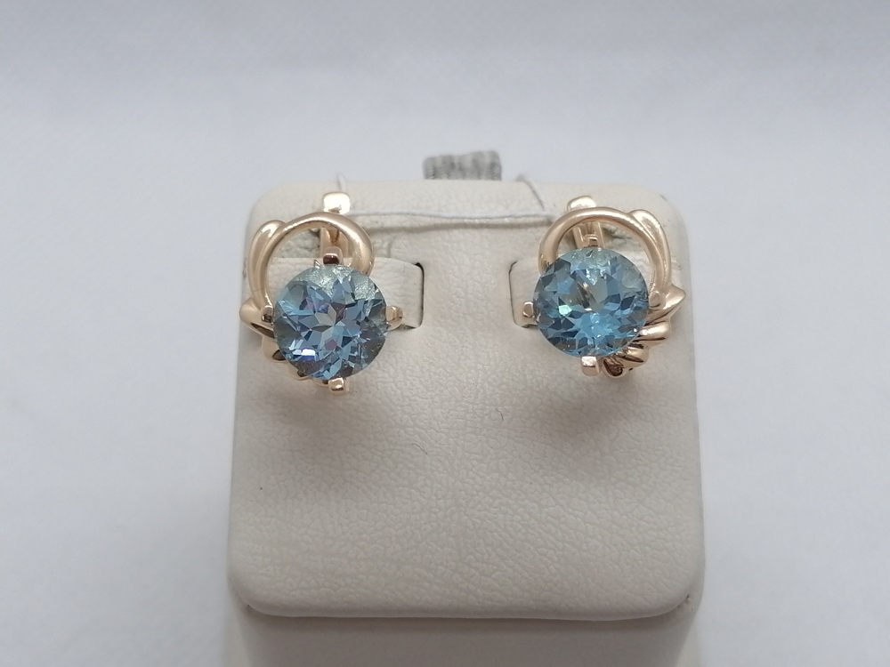 СЕРЬГИ С КАМНЕМ (Au 585)