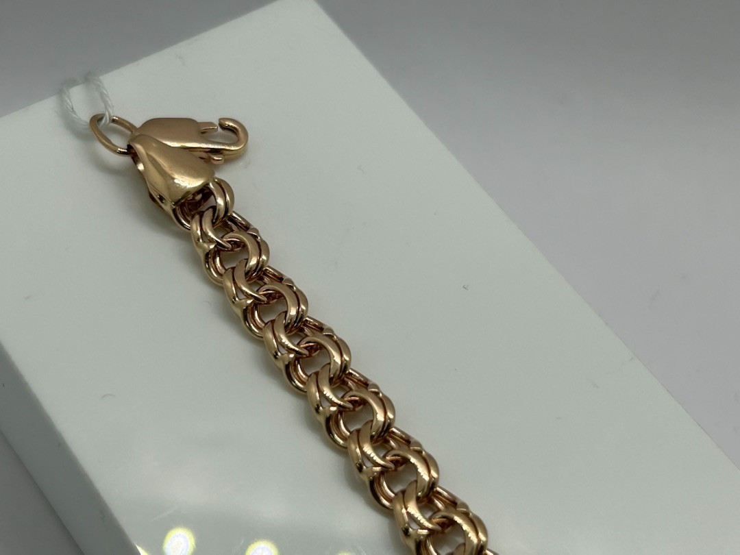 БЛБ585 БРАСЛЕТ ПОЛНОВЕСНЫЙ Бисмарк (Au 585)