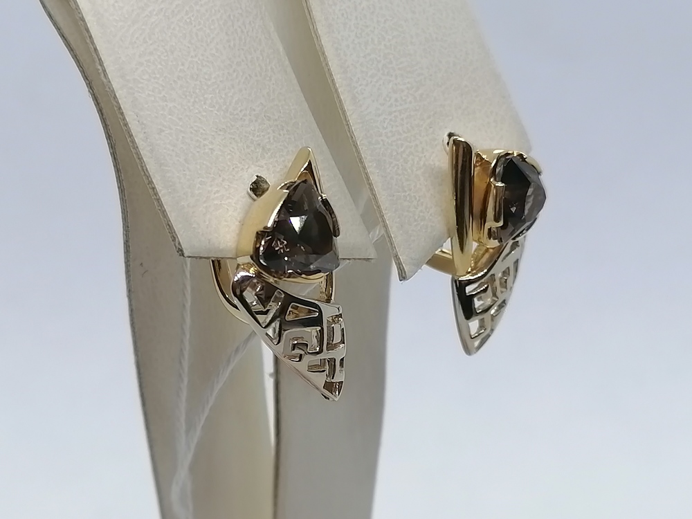 СЕРЬГИ С КАМНЕМ (Au 750)