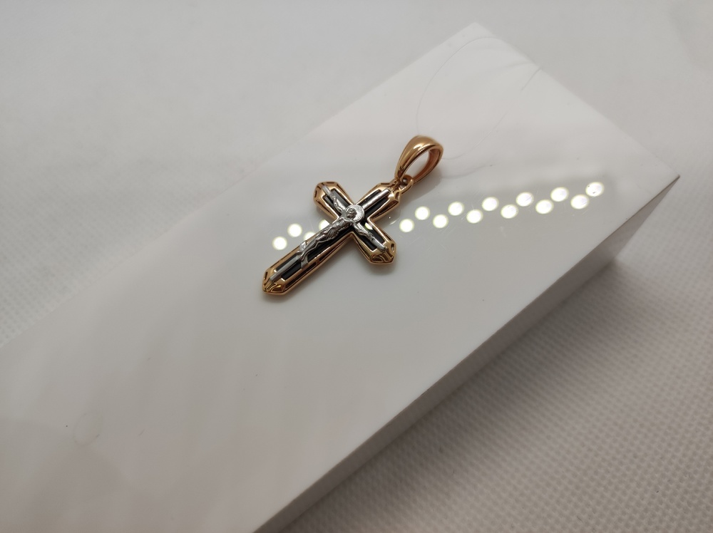 ПОДВЕСКА КРЕСТ с камнем (Au 585)