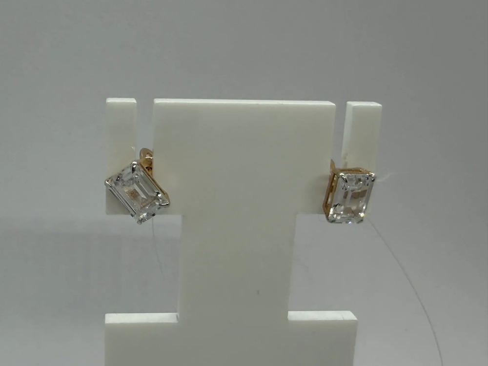 СЕРЬГИ ПУСЕТЫ с камнем (Au 585)