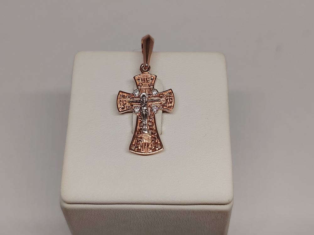 ПОДВЕСКА КРЕСТ без камня (Au 585)