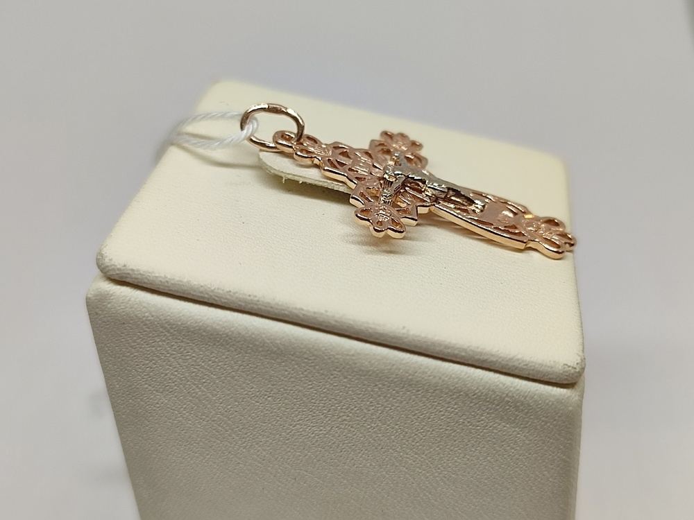 ПОДВЕСКА КРЕСТ БЕЗ КАМНЯ (Au 585)