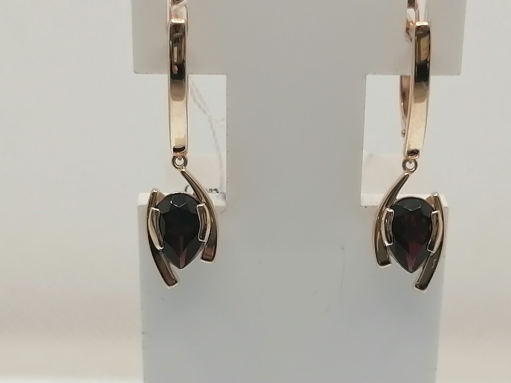 СЕРЬГИ ГРАНАТ (Au 585)