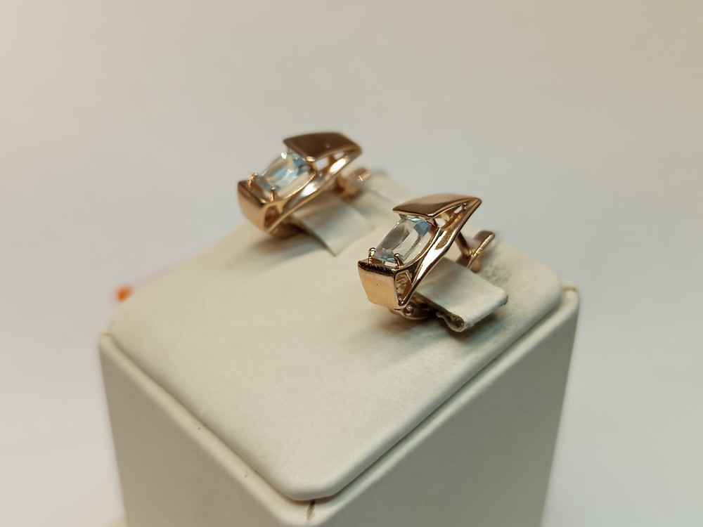 СЕРЬГИ С КАМНЕМ (Au 585)