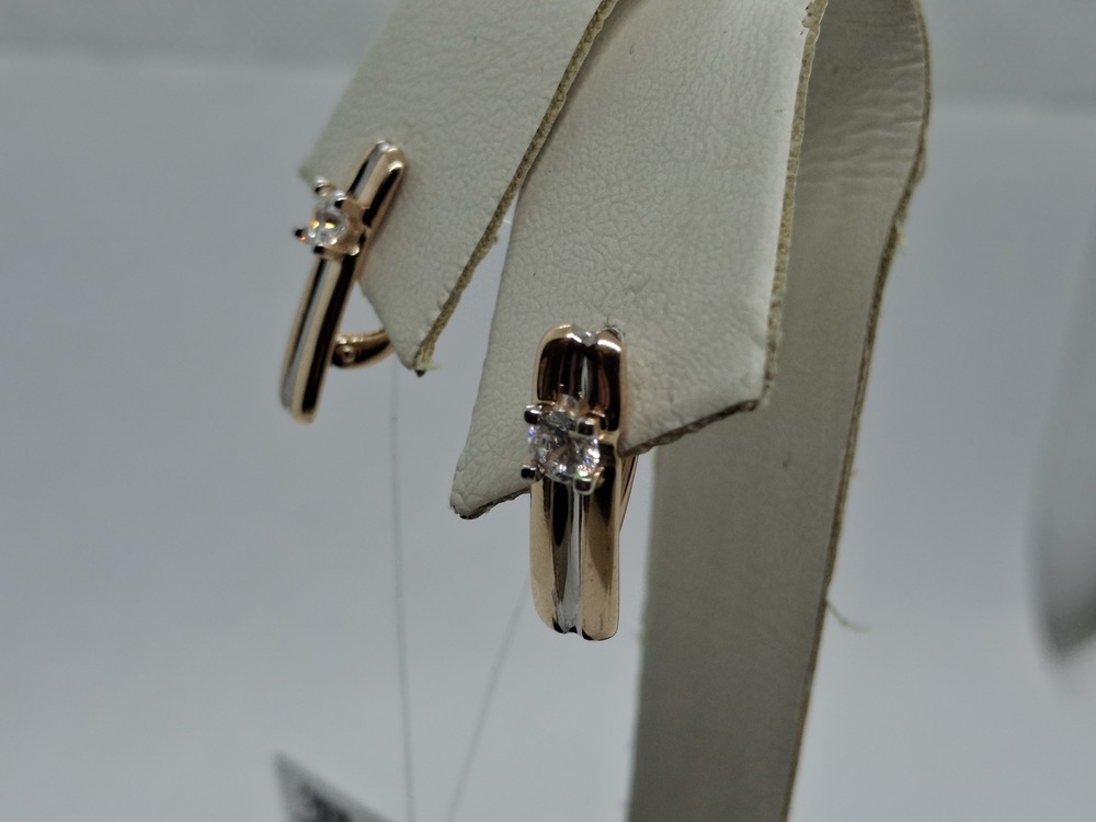 СЕРЬГИ С КАМНЕМ (Au 585)