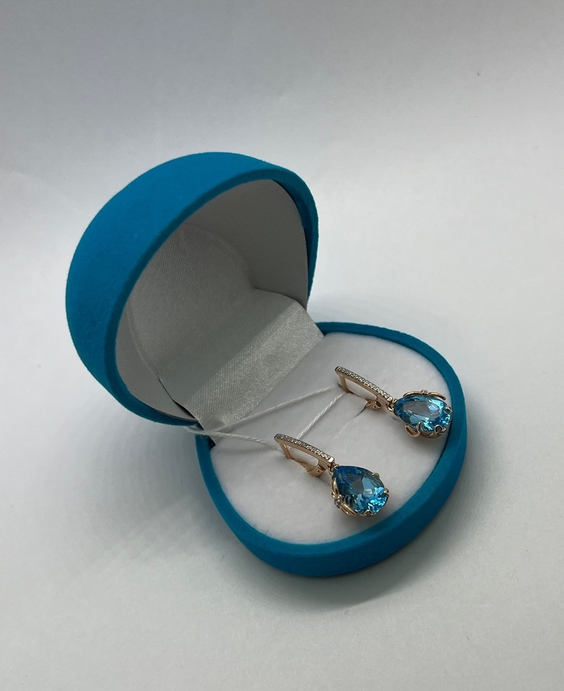 СКМИ585 СЕРЬГИ С КАМНЯМИ (Au 585)