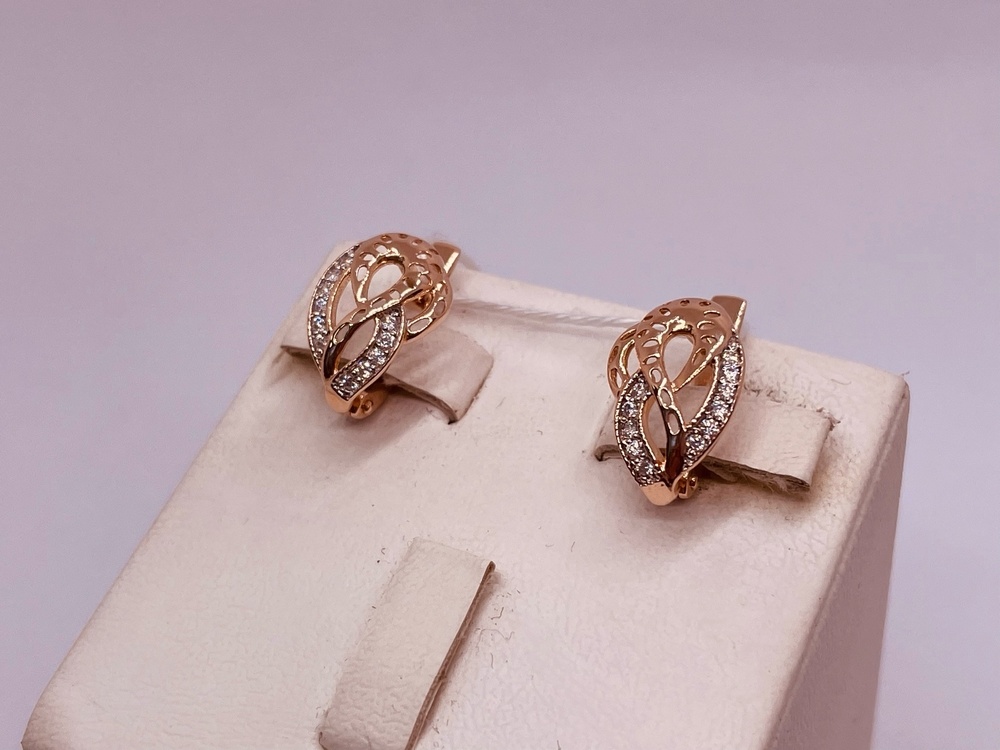 СКМИ585 СЕРЬГИ С КАМНЯМИ (Au 585)