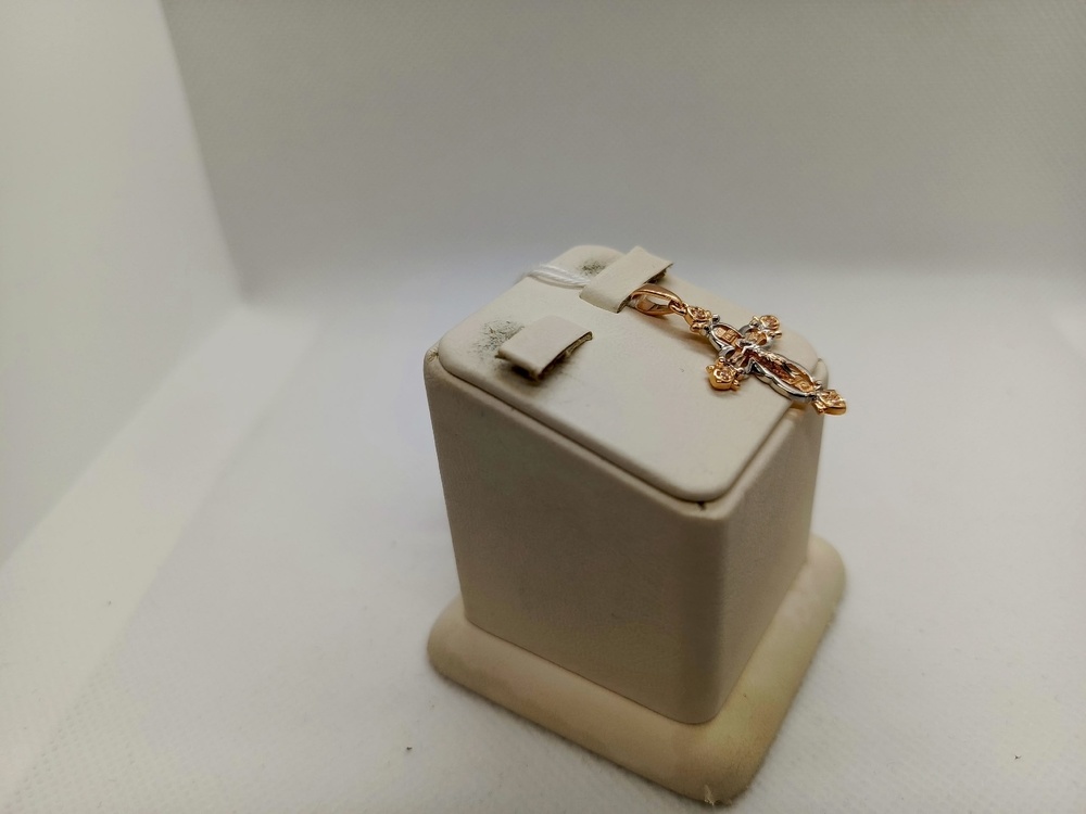 ПОДВЕСКА КРЕСТ С КАМНЯМИ (Au 585)