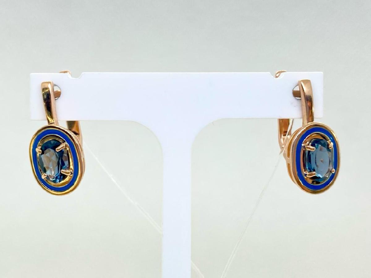 СЕРЬГИ С КАМНЕМ (Au 585)