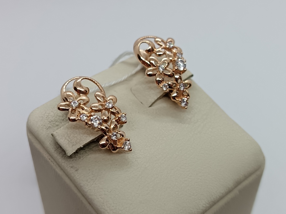 СЕРЬГИ С КАМНЯМИ (Au 585)