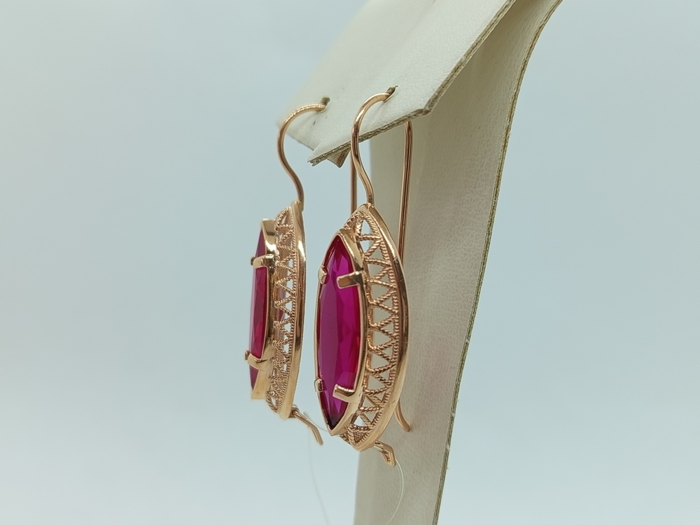 СЕРЬГИ С КАМНЕМ (Au 585)