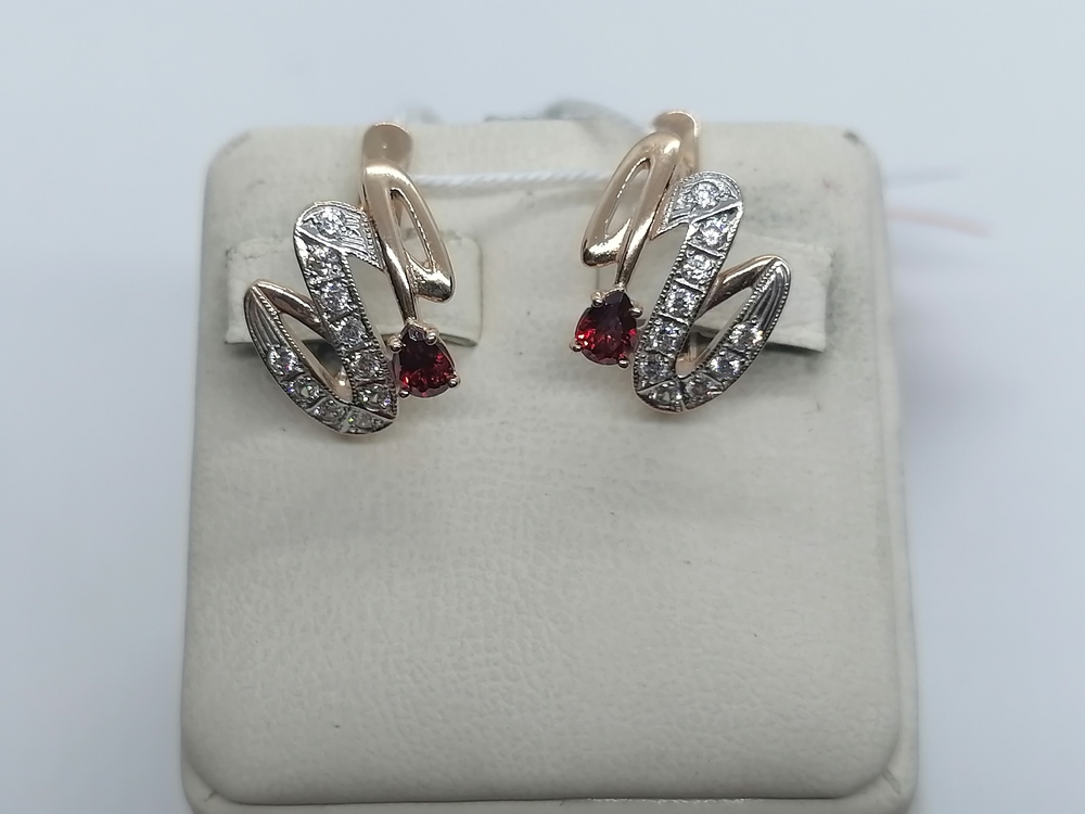 СЕРЬГИ С КАМНЯМИ (Au 585)