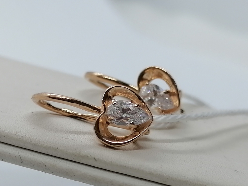 СЕРЬГИ С КАМНЕМ (Au 585)