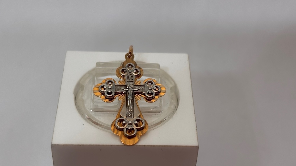 ПОДВЕСКА КРЕСТ без камня (Au 585)