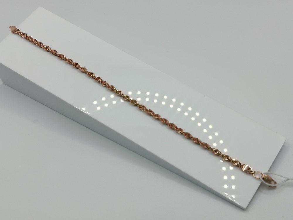 БРАСЛЕТ ПУСТОТЕЛЫЙ Веревка Au 585