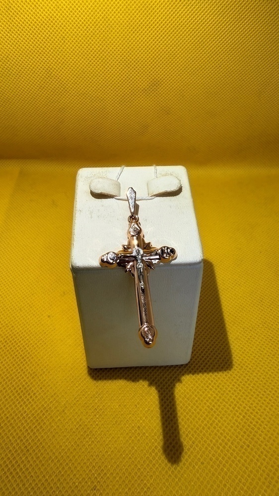 ПОДКБК585 ПОДВЕСКА КРЕСТ БЕЗ КАМНЯ (Au 585)