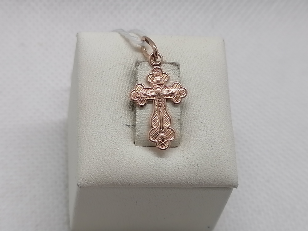 ПОДВЕСКА КРЕСТ БЕЗ КАМНЯ (Au 585)