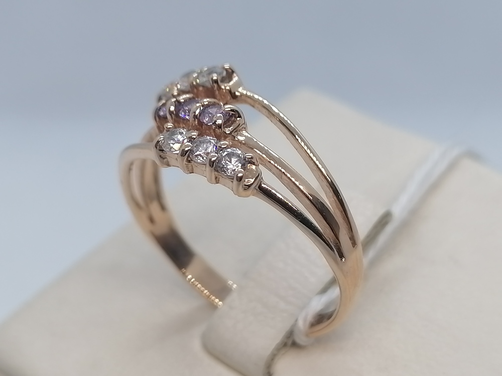 КОЛЬЦО С КАМНЯМИ (Au 585)