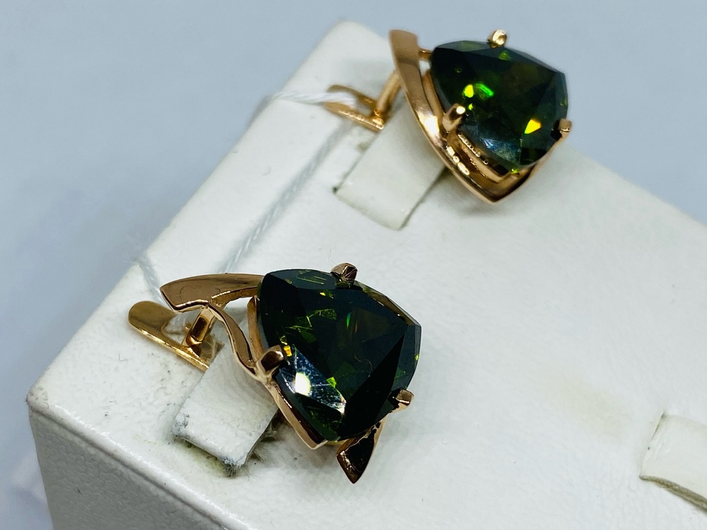 СЕРЬГИ С КАМНЕМ (Au 585)