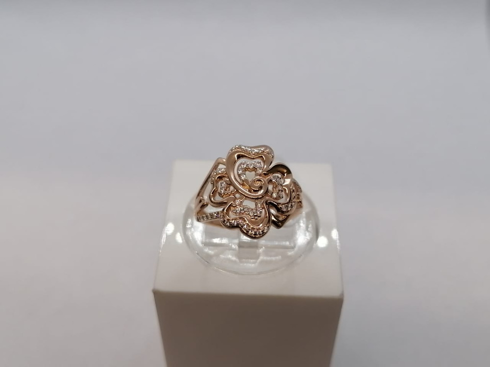 КОЛЬЦО С КАМНЯМИ (Au 585)