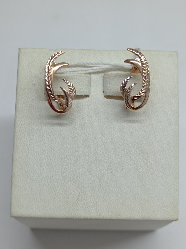 СБКМ585 СЕРЬГИ БЕЗ КАМНЯ (Au 585)