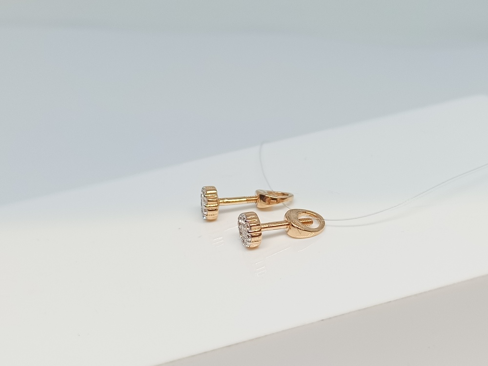 СЕРЬГИ ПУСЕТЫ с камнями (Au 585)