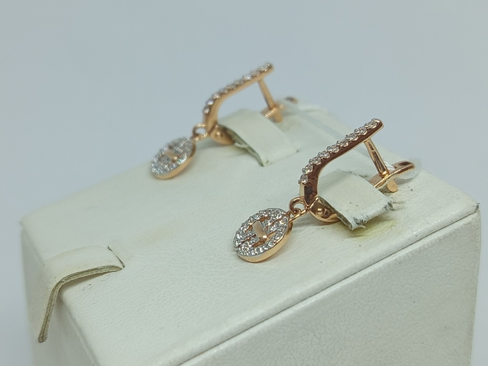 СКМИ585 СЕРЬГИ С КАМНЯМИ (Au 585)