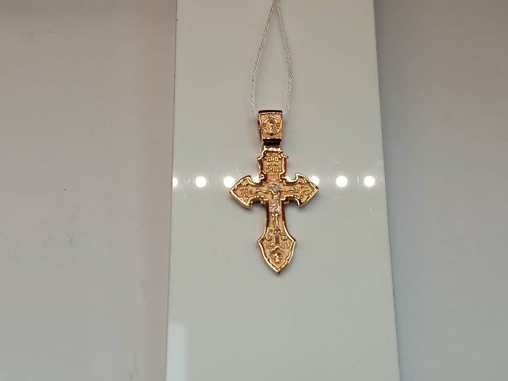 ПОДВЕСКА КРЕСТ БЕЗ КАМНЯ (Au 585)