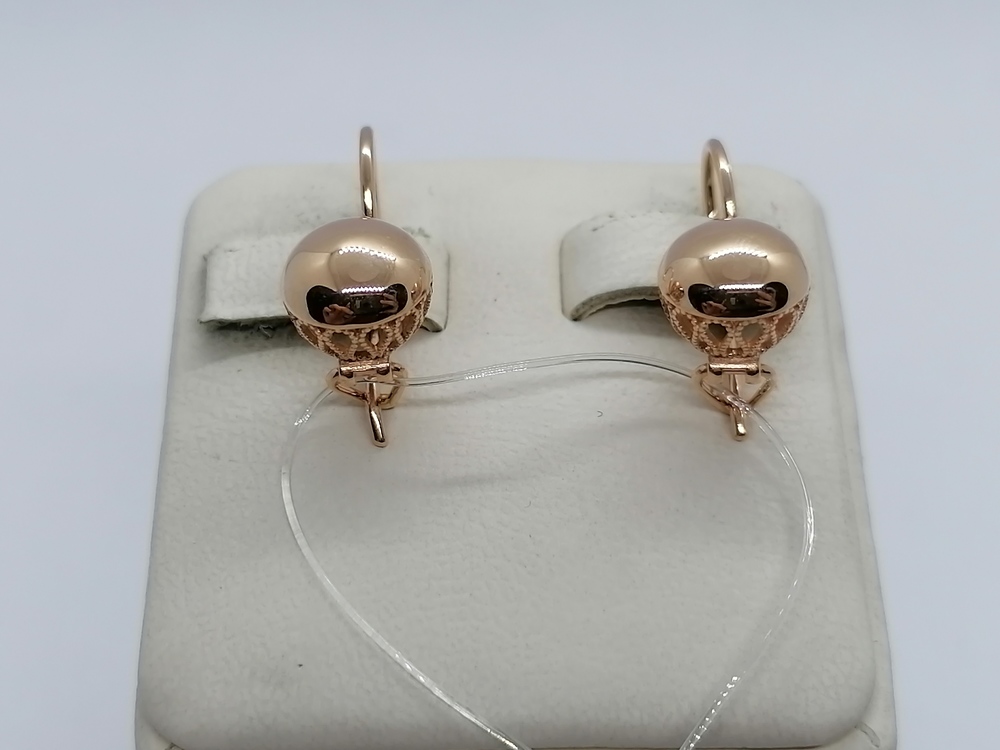 СЕРЬГИ ПЕТЕЛЬКА без камня (Au 585)