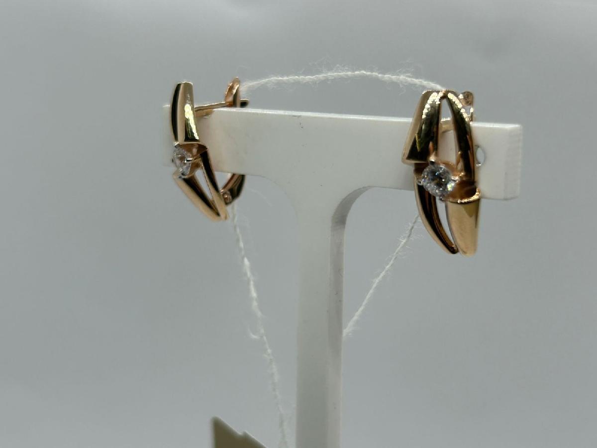 СЕРЬГИ С КАМНЕМ (Au 585)