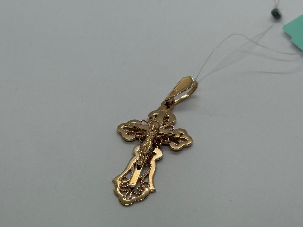 ПОДВЕСКА КРЕСТ без камня (Au 585)