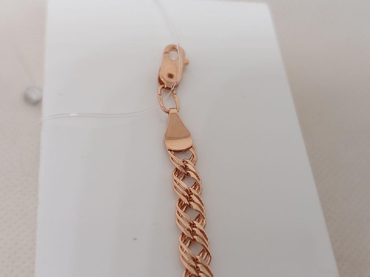 БРАСЛЕТ ПУСТОТЕЛЫЙ Ромб тройной (Au 585)