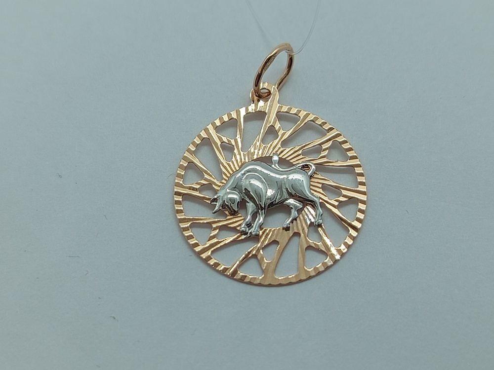 ПОДВЕСКА ЗНАК ЗОДИАКА ТЕЛЕЦ (Au 585)