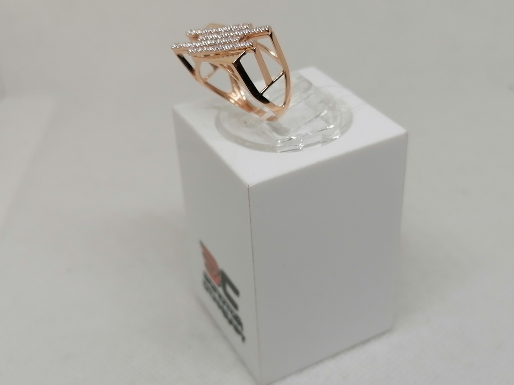 КОЛЬЦО С КАМНЯМИ (Au 585)