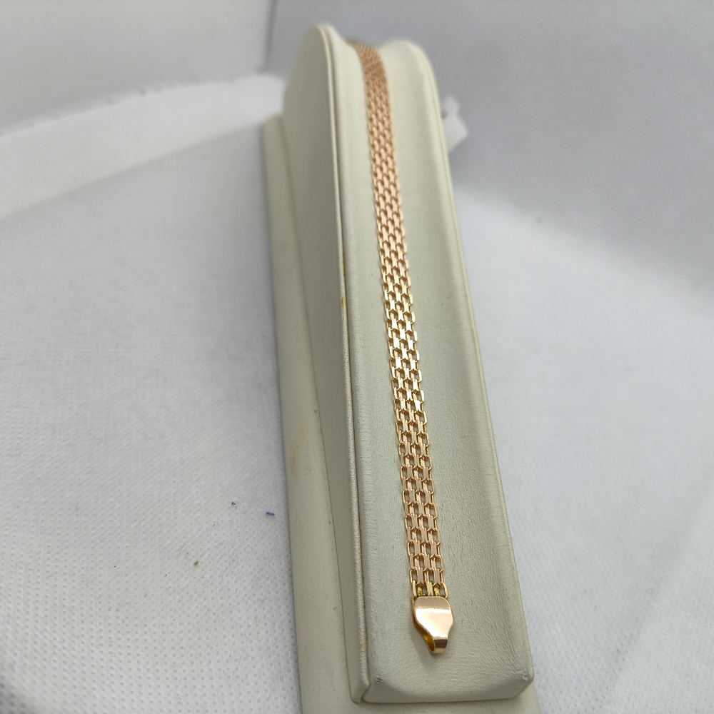 БРАСЛЕТ ПОЛНОВЕСНЫЙ Бисмарк машинный (Au 585)