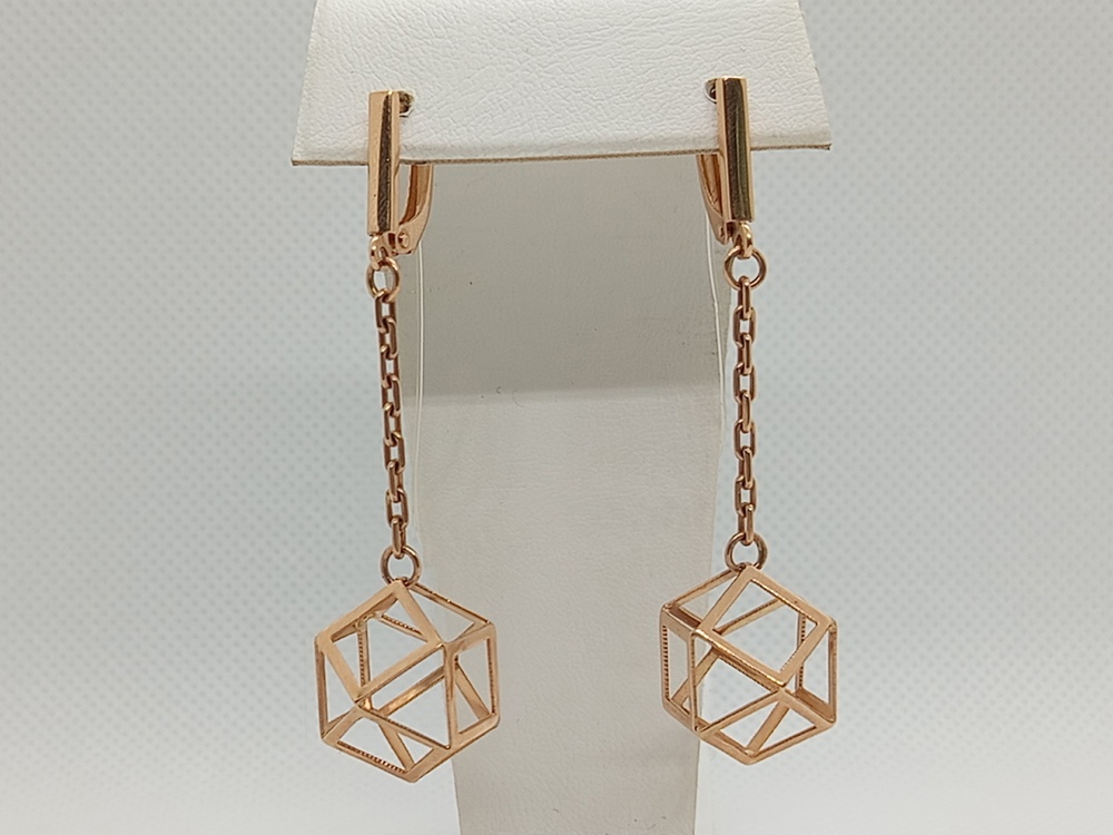 02340 СЕРЬГИ БЕЗ КАМНЯ (Au 585)