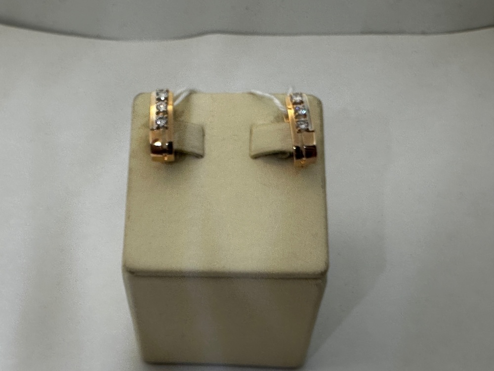 СКМИ585 СЕРЬГИ С КАМНЯМИ (Au 585)