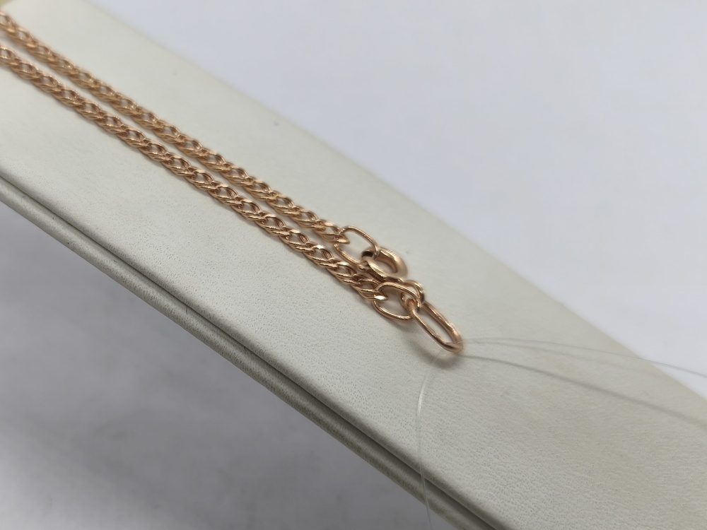 ЦЕПЬ ПУСТОТЕЛАЯ Ромб двойной (Au 585)