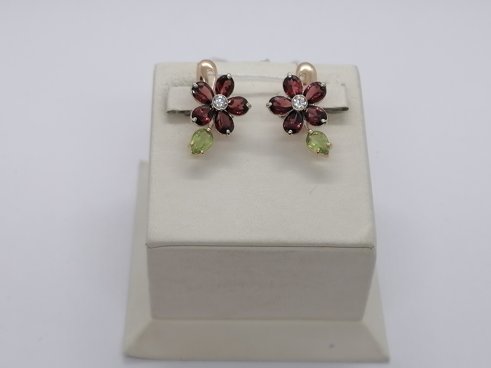 СЕРЬГИ С КАМНЯМИ (Au 585)