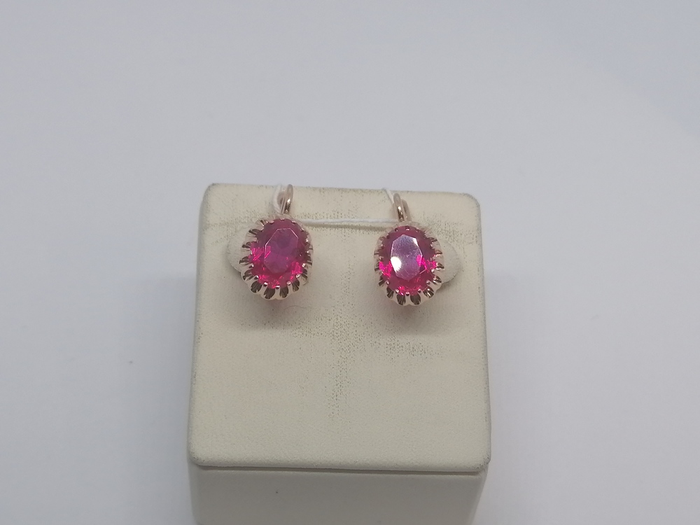 СЕРЬГИ С КАМНЕМ (Au 583)