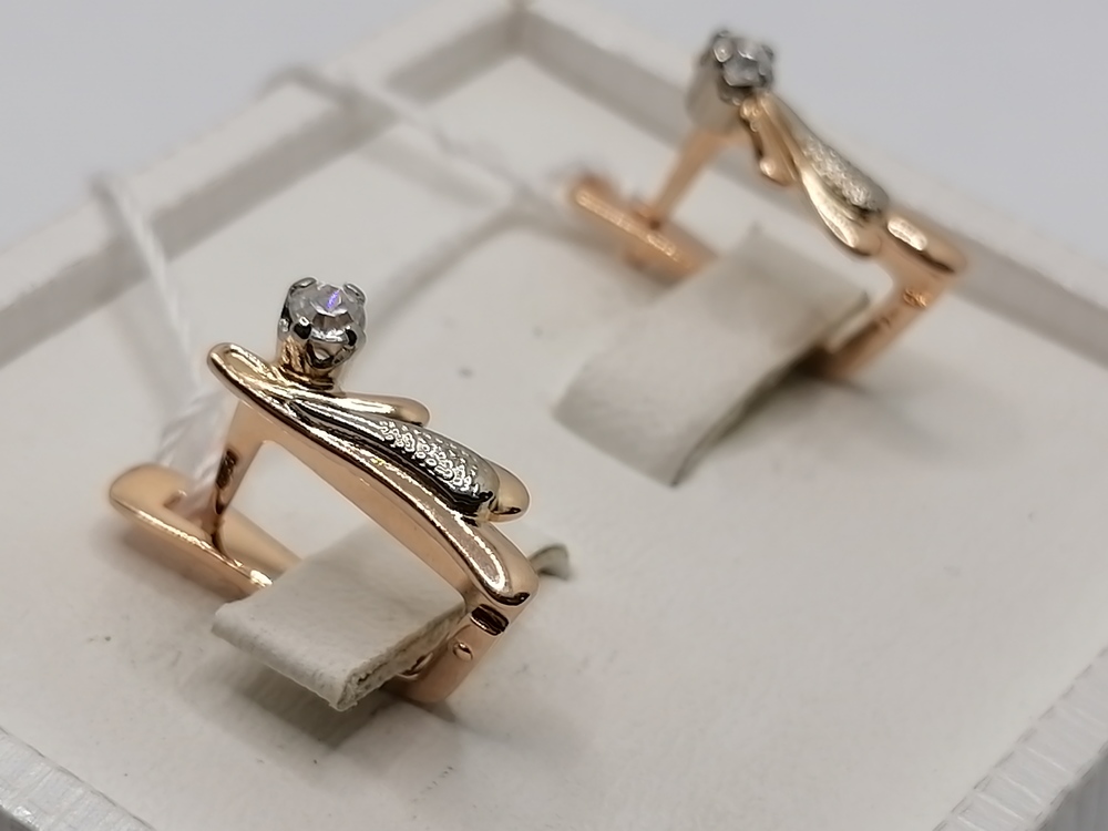 СЕРЬГИ С КАМНЕМ (Au 585)