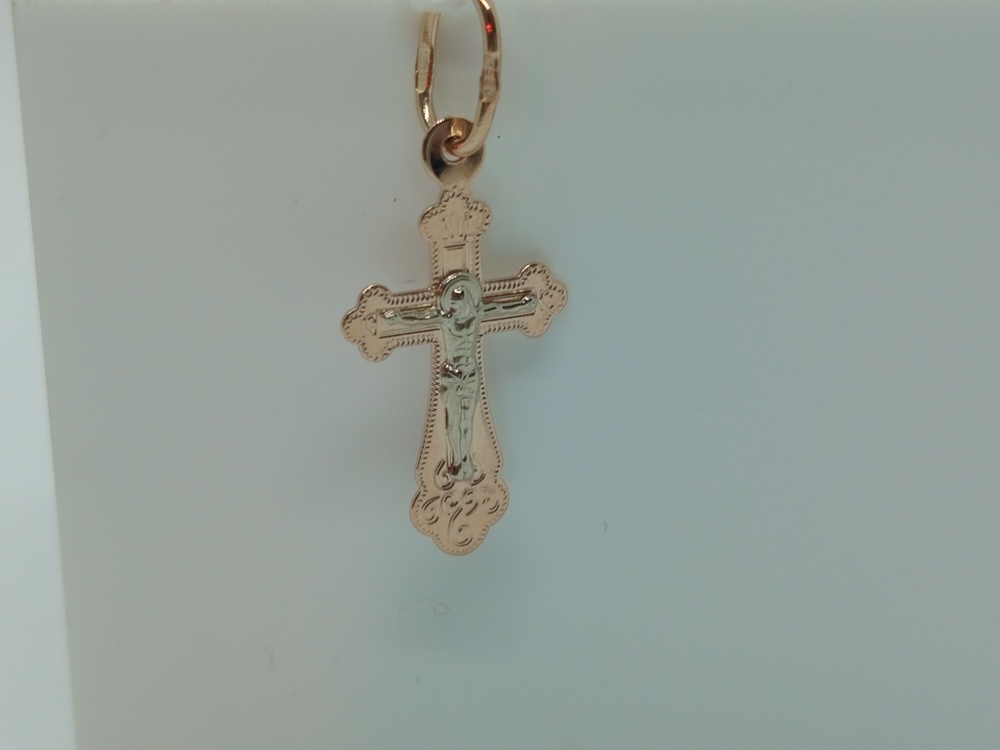 ПОДКБК585 ПОДВЕСКА КРЕСТ БЕЗ КАМНЯ (Au 585)