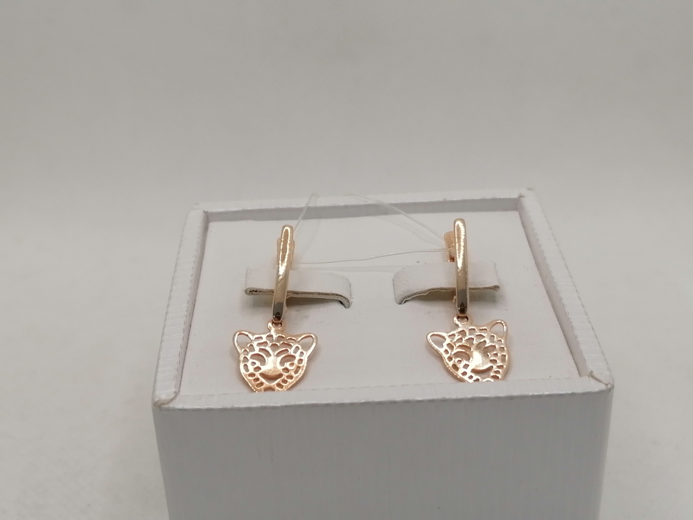 22075 СЕРЬГИ БЕЗ КАМНЯ (Au 585)