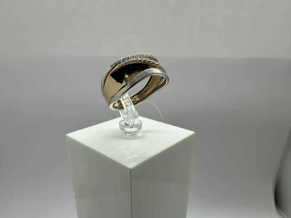 КОЛЬЦО С КАМНЯМИ (Au 585)