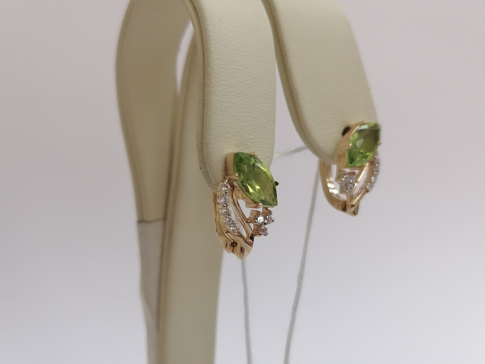 СКМИ585 СЕРЬГИ С КАМНЯМИ (Au 585)