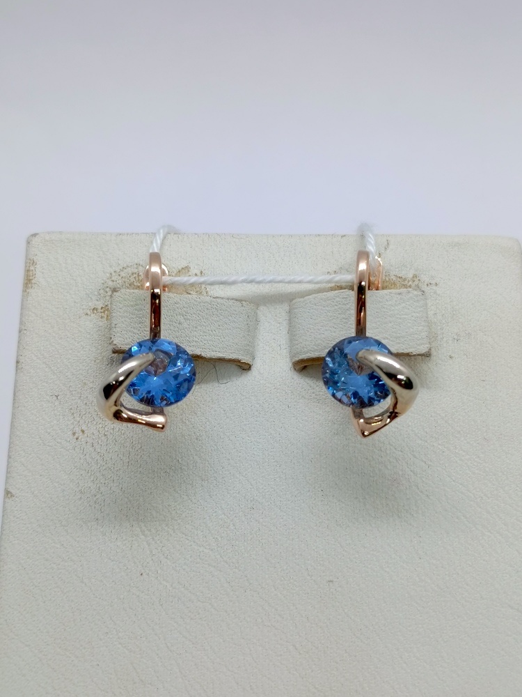 СЕРЬГИ С КАМНЕМ (Au 585)